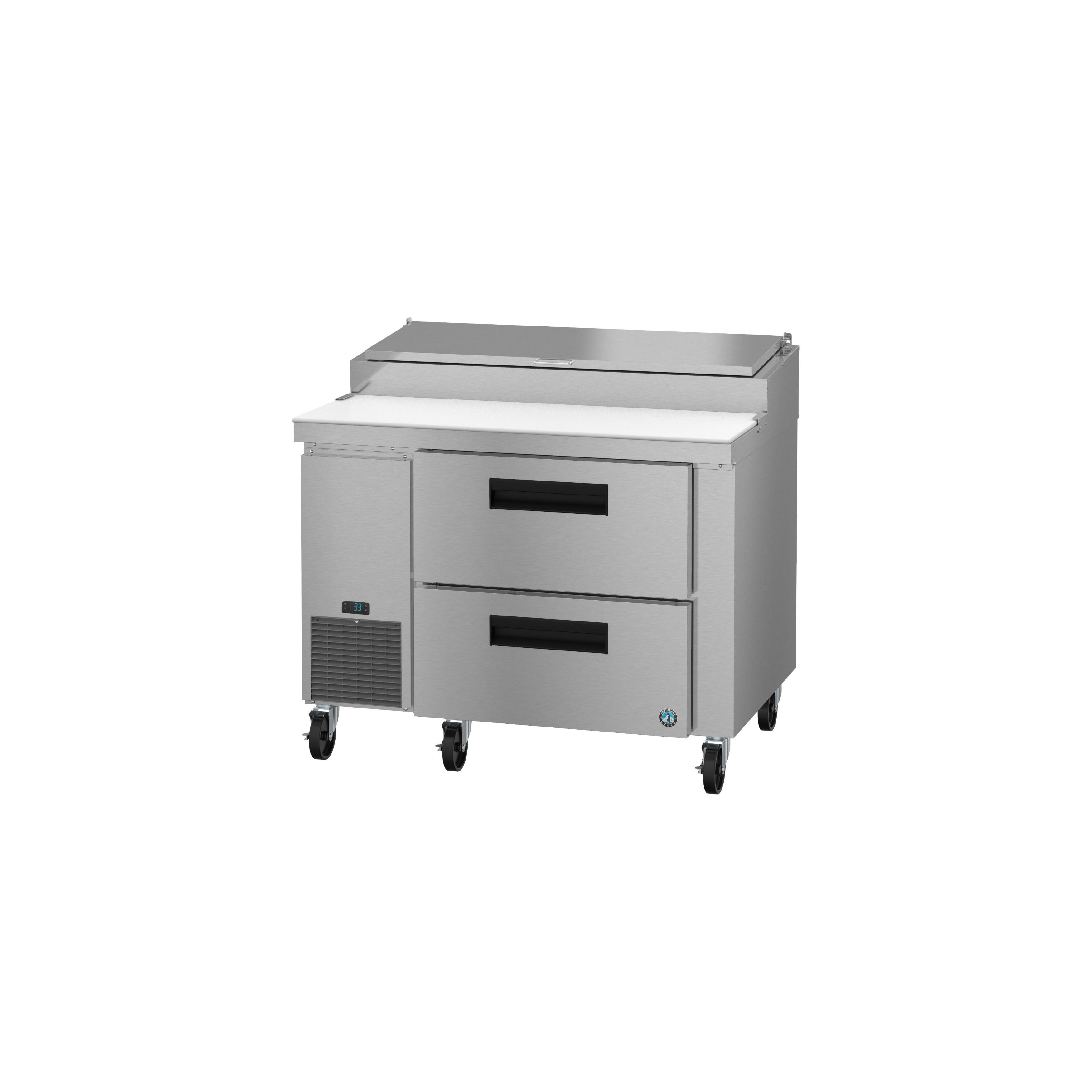 Hoshizaki - PR46B-D2, Commercial Single Section Pizza Prep Table Refrigerator Stainless Drawers 11.23cu.ft.