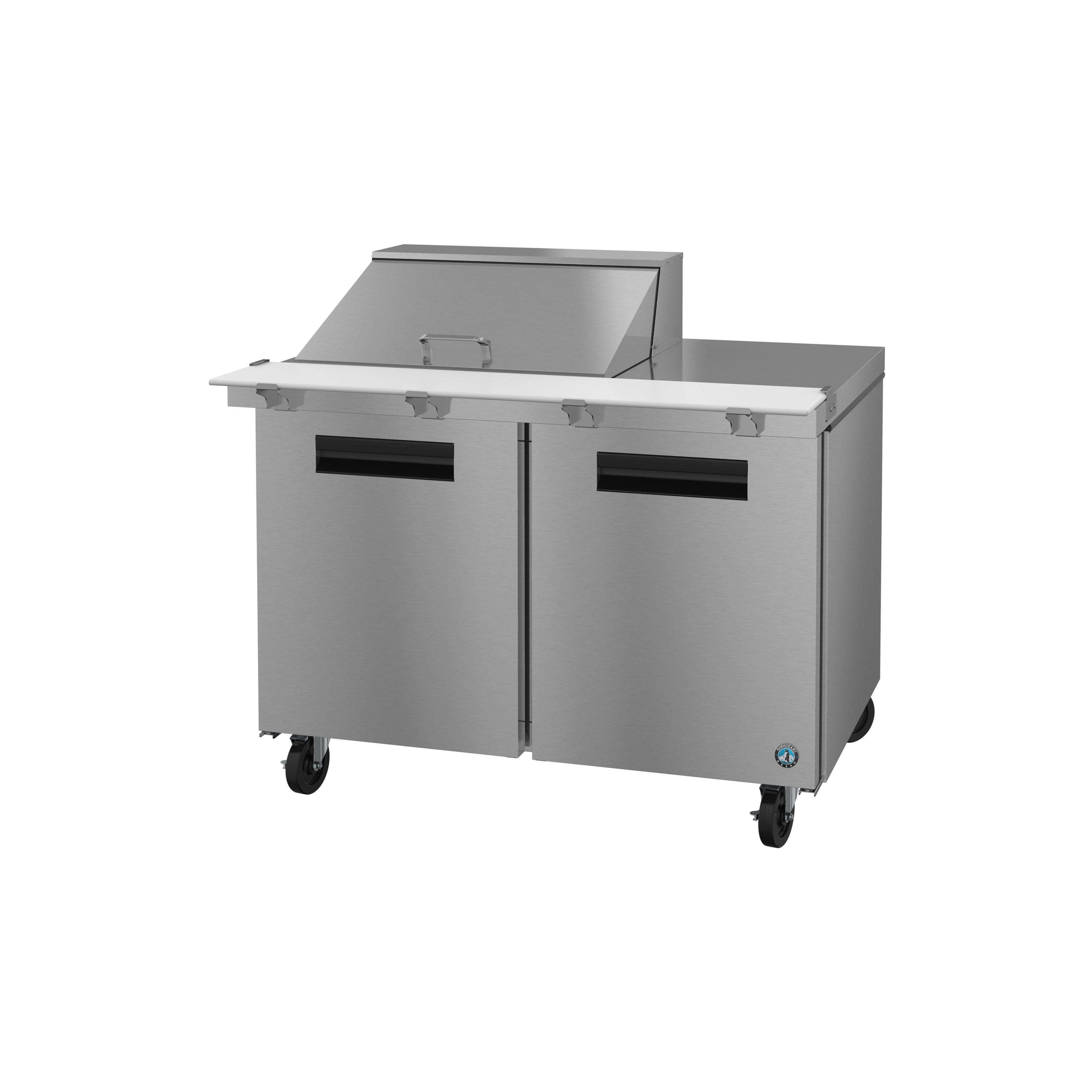 Hoshizaki - SR48B-12M, Commercial 48" Steelheart B Series Sandwich Prep Table Refrigerated 2 Door Mega Top 12cu.ft.