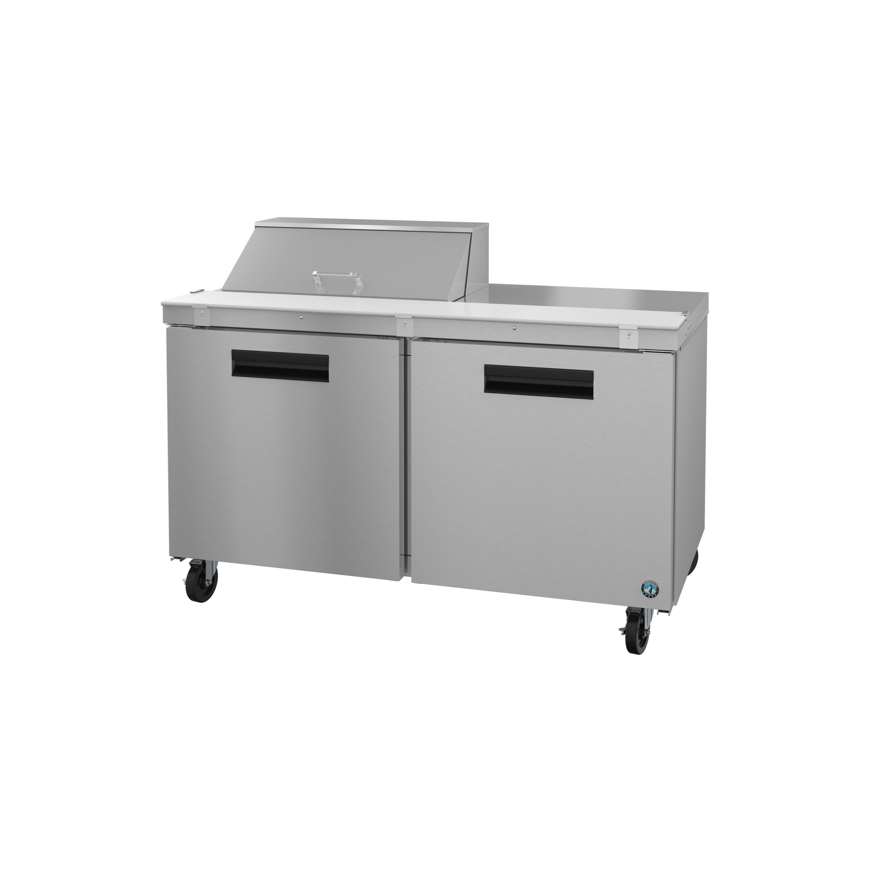 Hoshizaki - SR60B-8, Commercial 60" Two Section Sandwich Prep Table Refrigerator Stainless Doors 14.8cu.ft.