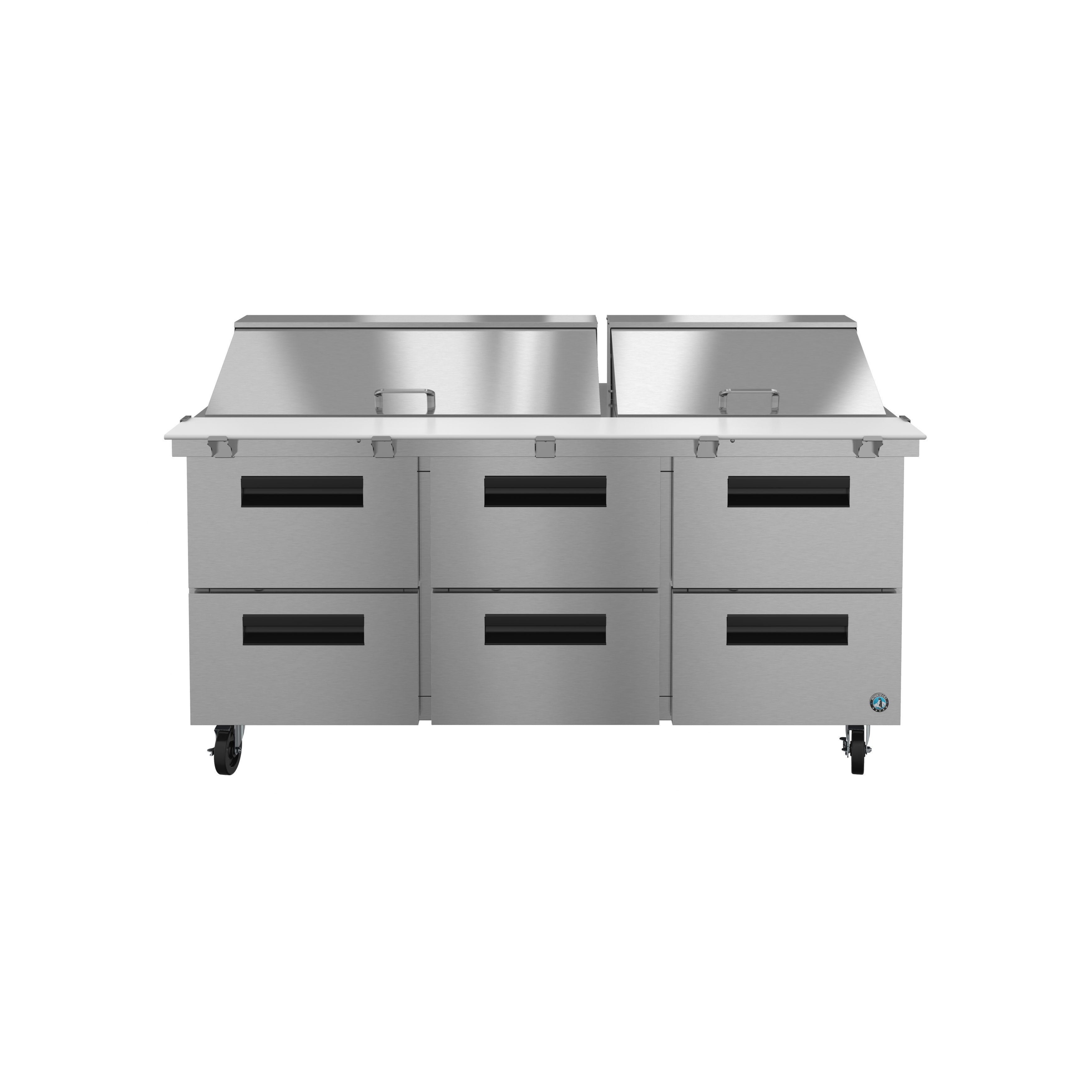 Hoshizaki - SR72A-30MD6, Commercial 72" 6 Drawer Mega Top Stainless Steel Refrigerated Sandwich Prep Table 18.63cu.ft.