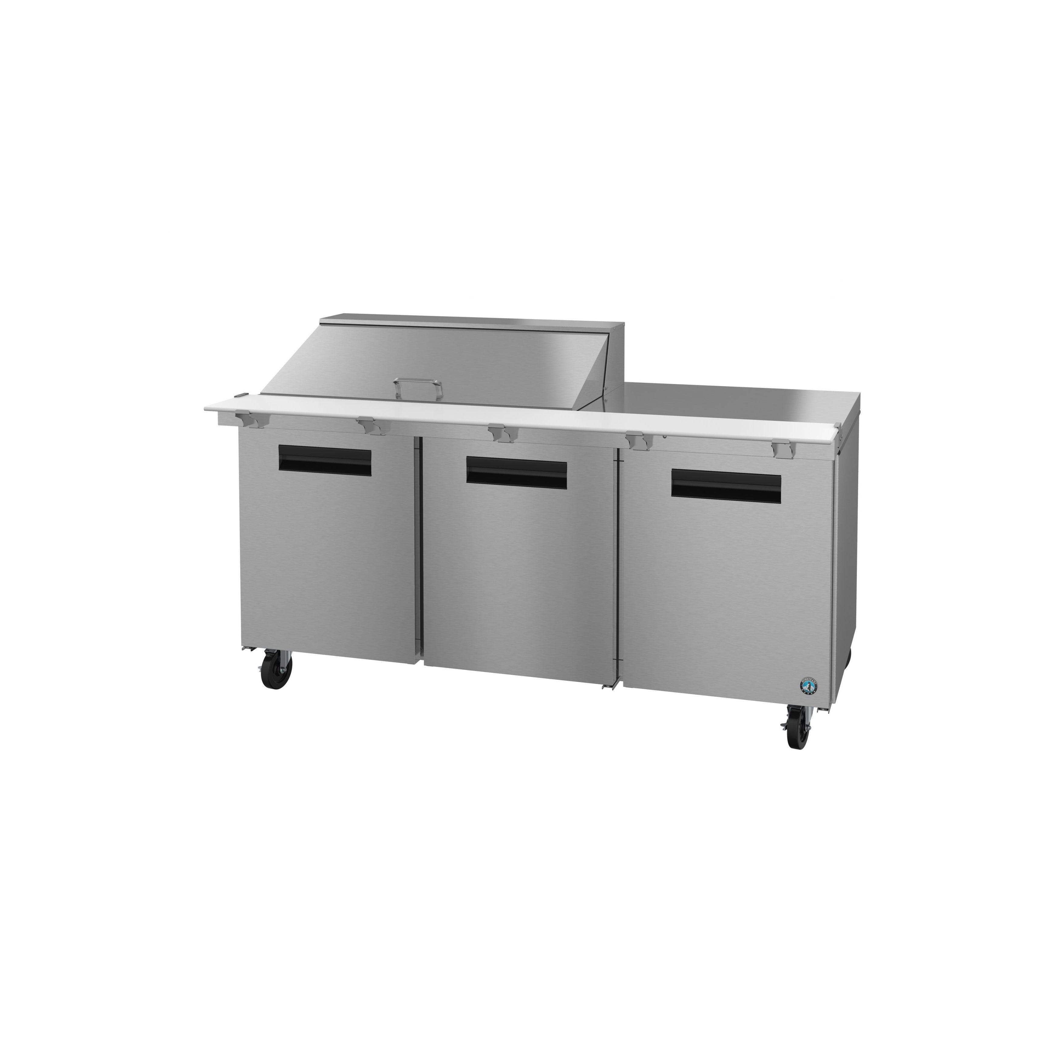 Hoshizaki - SR72B-18M, Commercial 72" Three Section Mega Top Prep Table, Stainless Doors 18cu.ft.