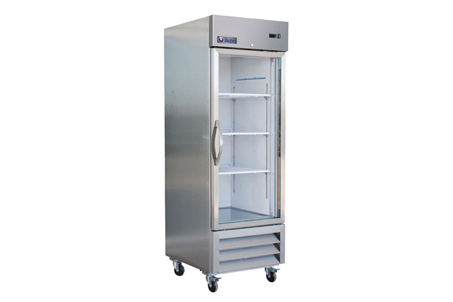 IKON - IB27RG, 27"  Single Glass Door Bottom Mount Refrigerator