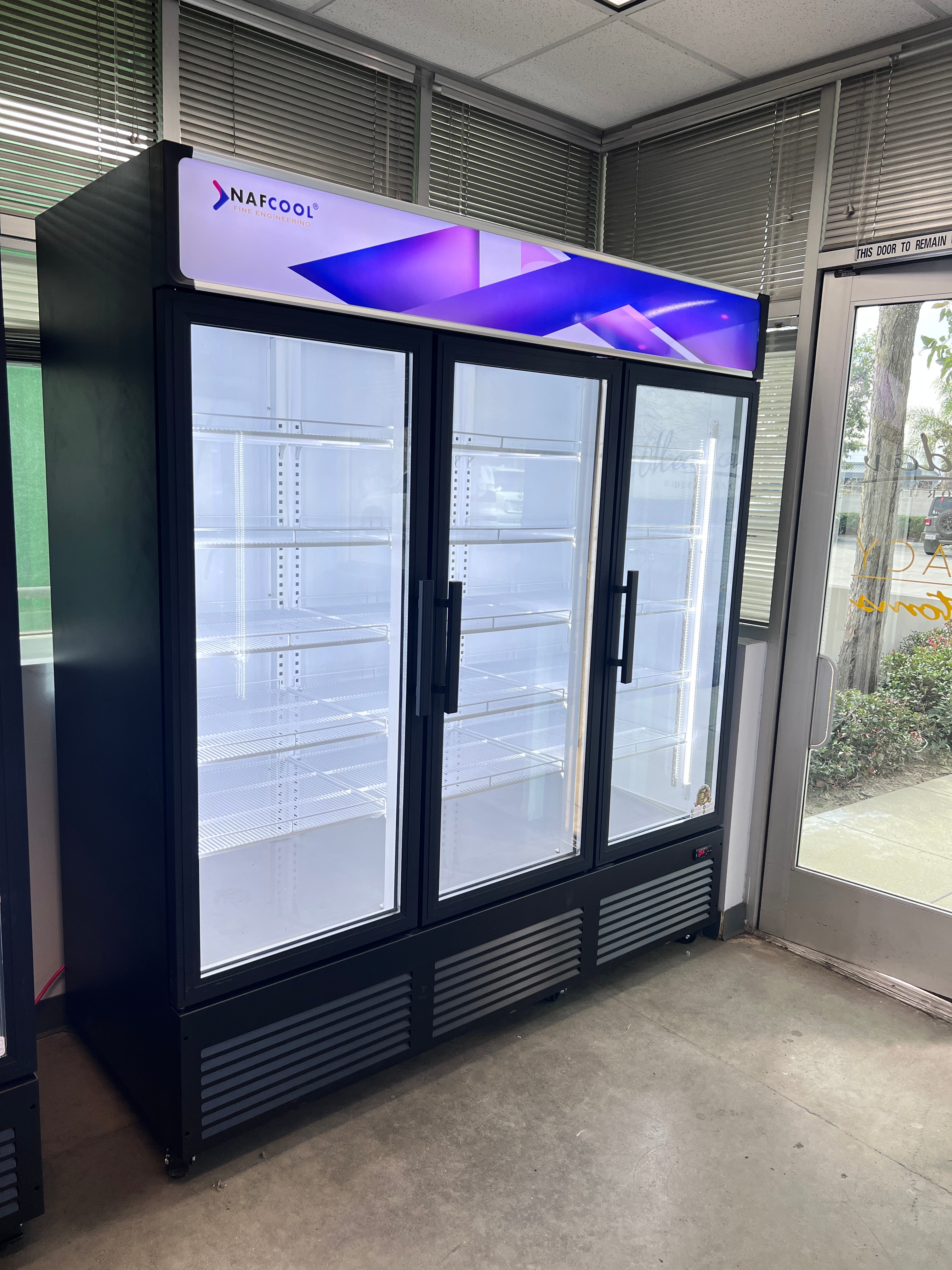 TGDF70'' THREE SECTION Glass Door Merchandiser Freezer