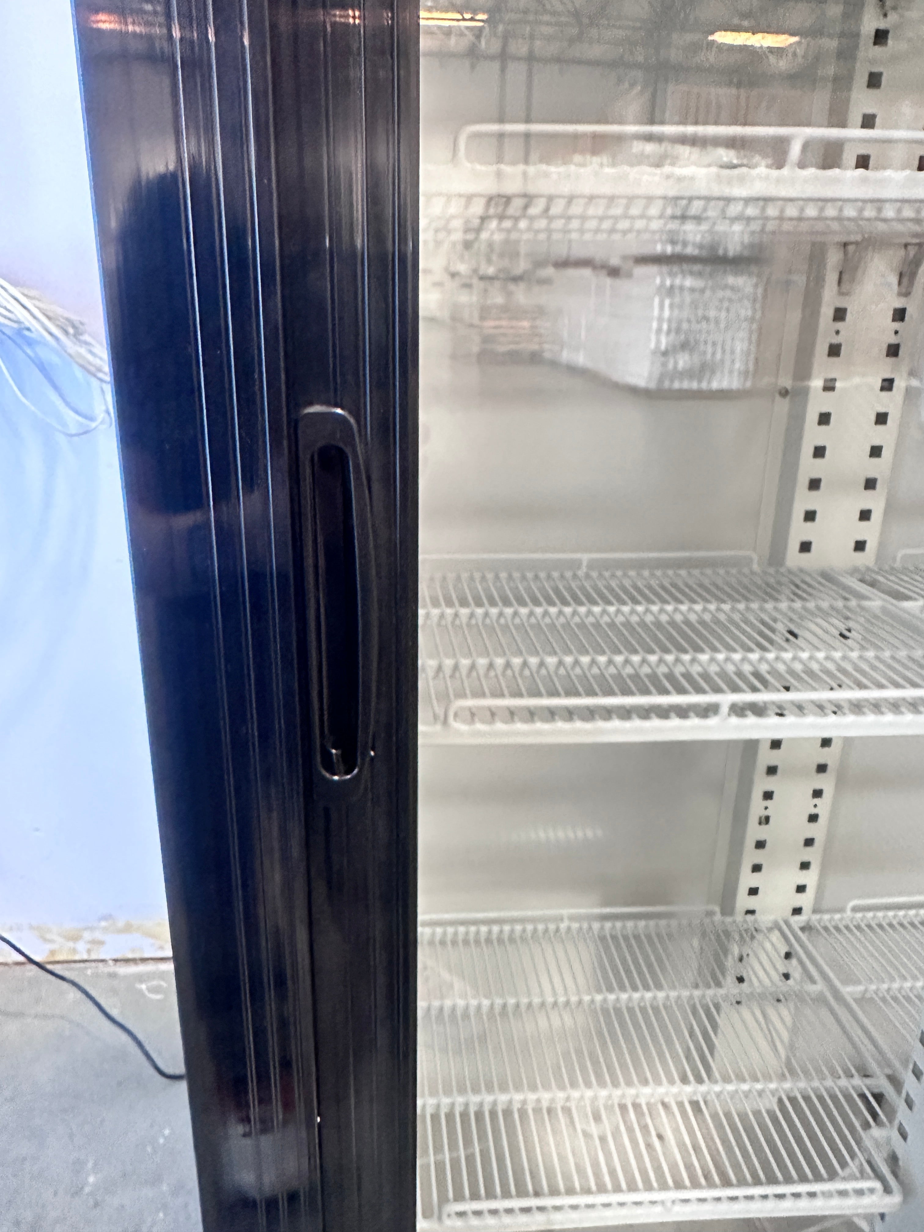 SDGRX(S) ETL, ETL Sanitation 36 inch Two section sliding glass door merchandiser refrigerator