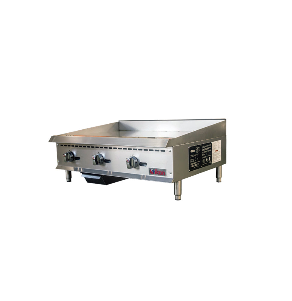 IKON - ITG-36, 36" Thermostat Control Griddles With 3 Burners, 90,000 BTU