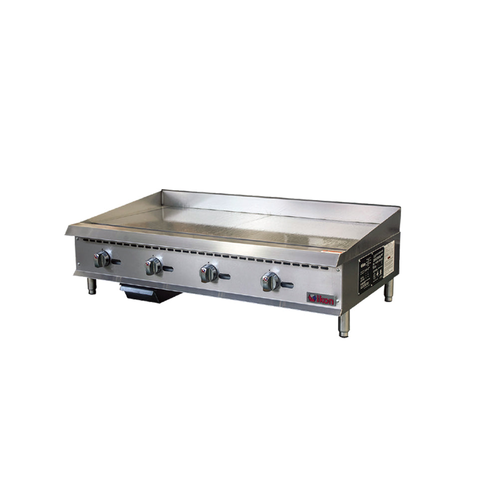IKON - ITG-48, 48" Thermostat Control Griddles With 4 Burners, 120,000 BTU