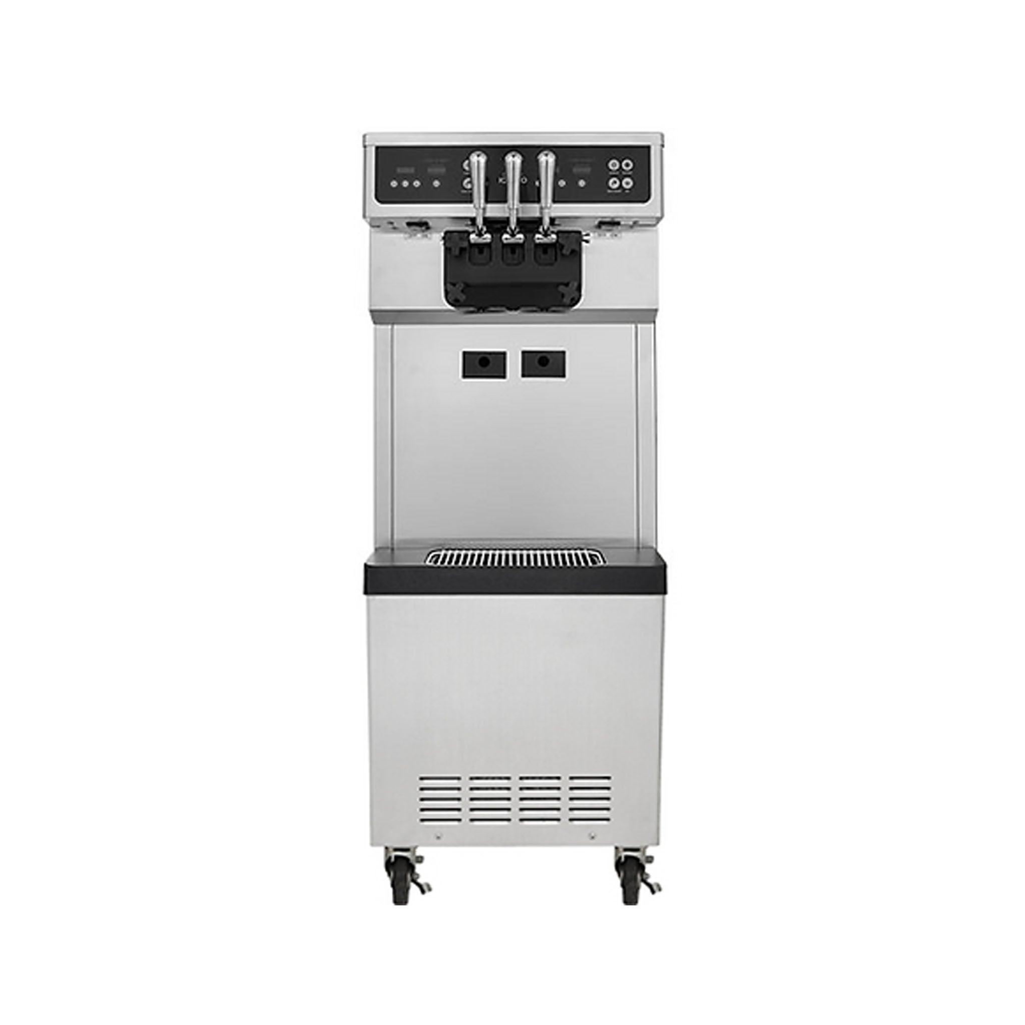 Icetro - ISI-163ST, Commercial Soft Serve Floor Model Ice Cream Machine Single Hopper 2 Flavors & 1 Twist 52.9lbs/h
