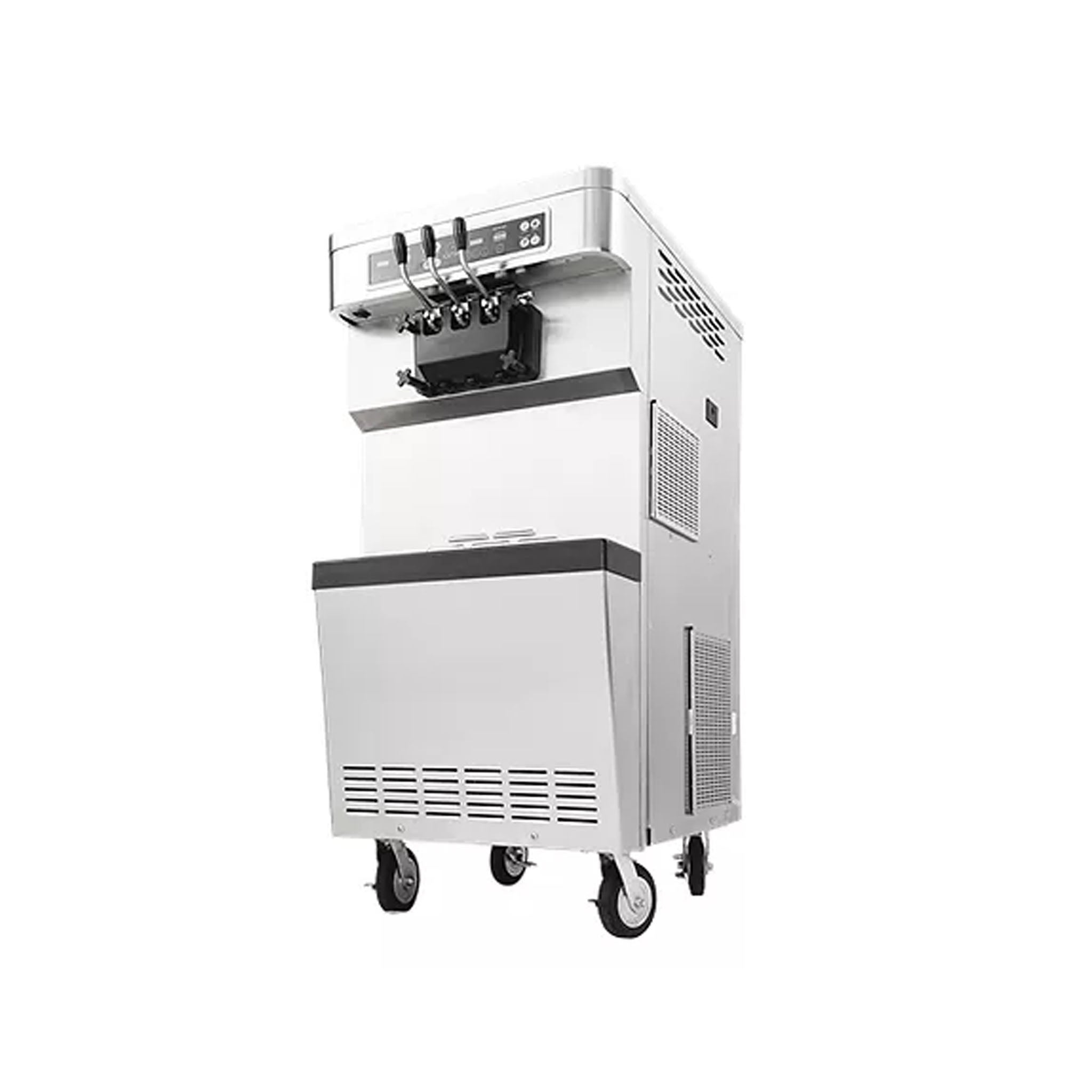 Icetro - ISI-203SN-SNP, Commercial Soft Serve Floor Model Ice Cream Machine Single Hopper 2 Flavors & 1 Twist 52.9lbs/h