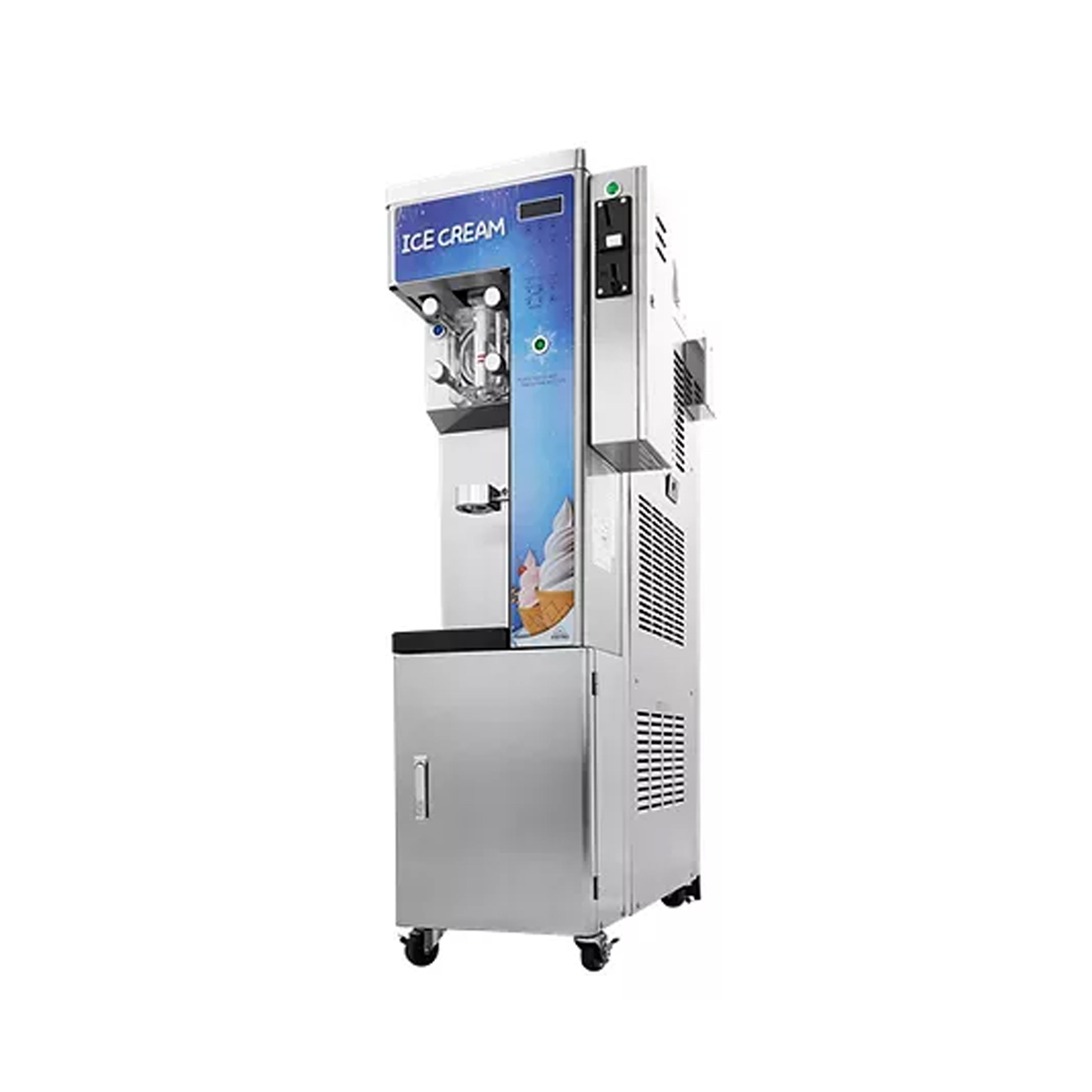 Icetro - ISI-271SHS, Commercial Soft Serve Automictic Self Served Ice Cream Machine Single Hopper 1 Flavors 46.3lbs/h