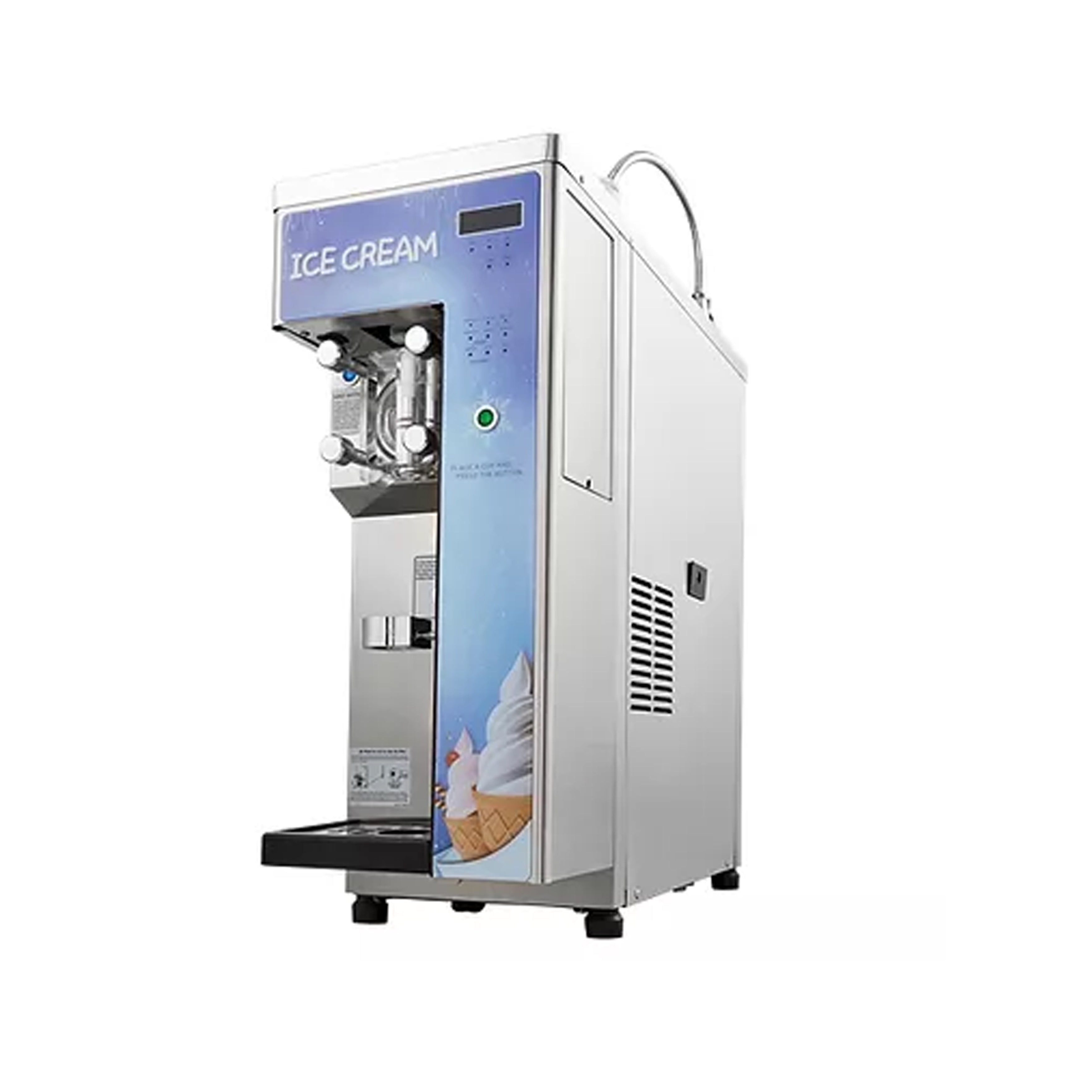 Icetro - ISI-271THS, Commercial Soft Serve Automictic Self Served Ice Cream Machine Single Hopper 1 Flavors 46.3lbs/h