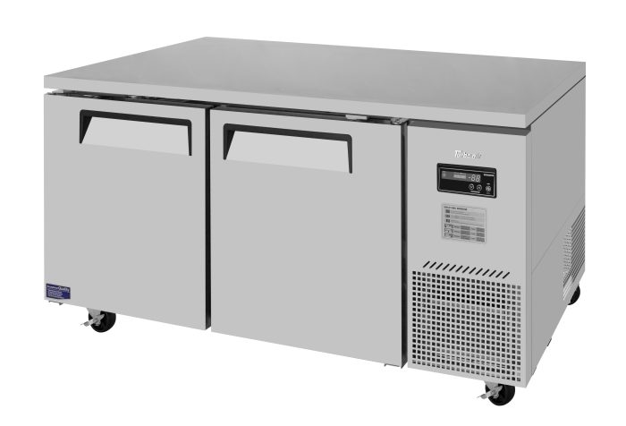 Turbo Air - JUR-67D-N, 2 Solid Doors Undercounter Refrigerator, Side Mount - Deep