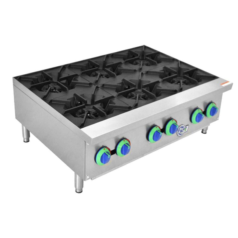 Chef AAA - KF-HP36-M, Commercial 36 Hot Plate Countertop 6 Burner Gas