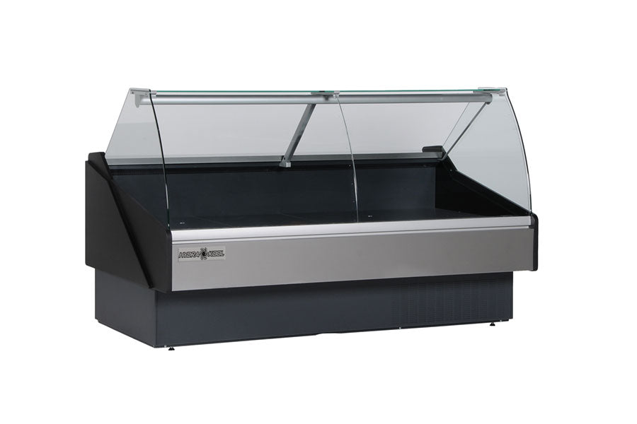 Hydra Kool - KFM-CG-100-R, 100" Curved Glass Deli Case For Fresh Meat Remote