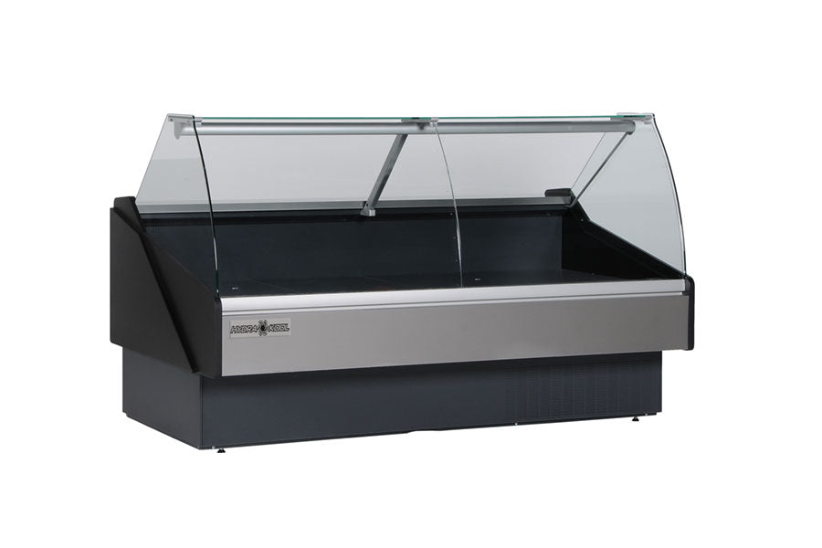 Hydra Kool - KFM-CG-100-S, 100" Curved Glass Deli Case For Fresh Meat Self Contained