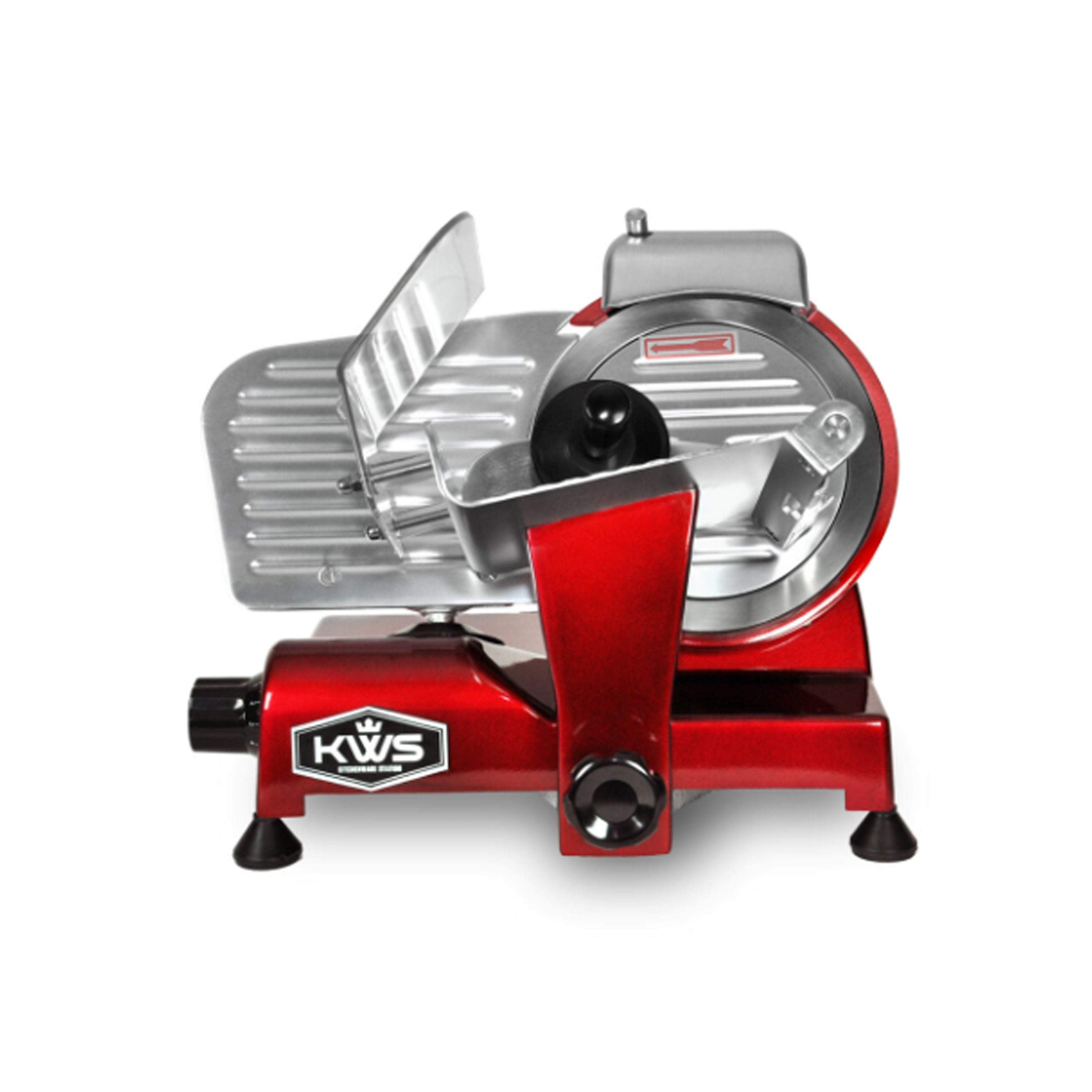 KWS - MS-6RS, Commercial 7.67″ Meat Slicer (Red Base) with Stainless Steel Blade