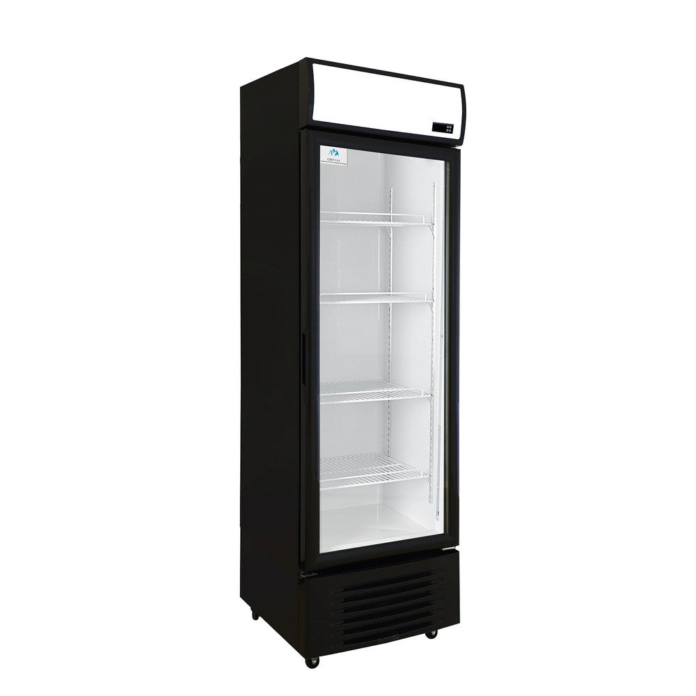 Chef AAA LGX-426WL 24" Commercial 1 Glass Door Refrigerator Swing Merchandiser