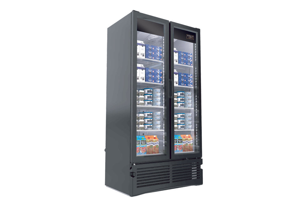 Kool-It - LX-34RB, 39" Double Glass Door Merchandiser Refrigerator
