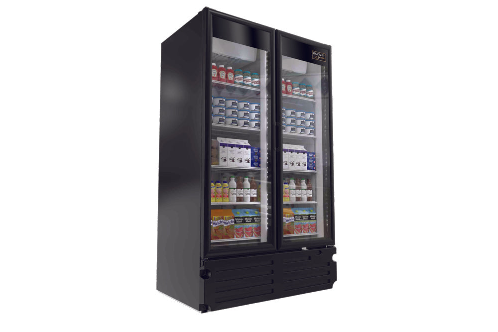 Kool-It - LX-40RB, 47" Double Glass Door Merchandiser Refrigerator