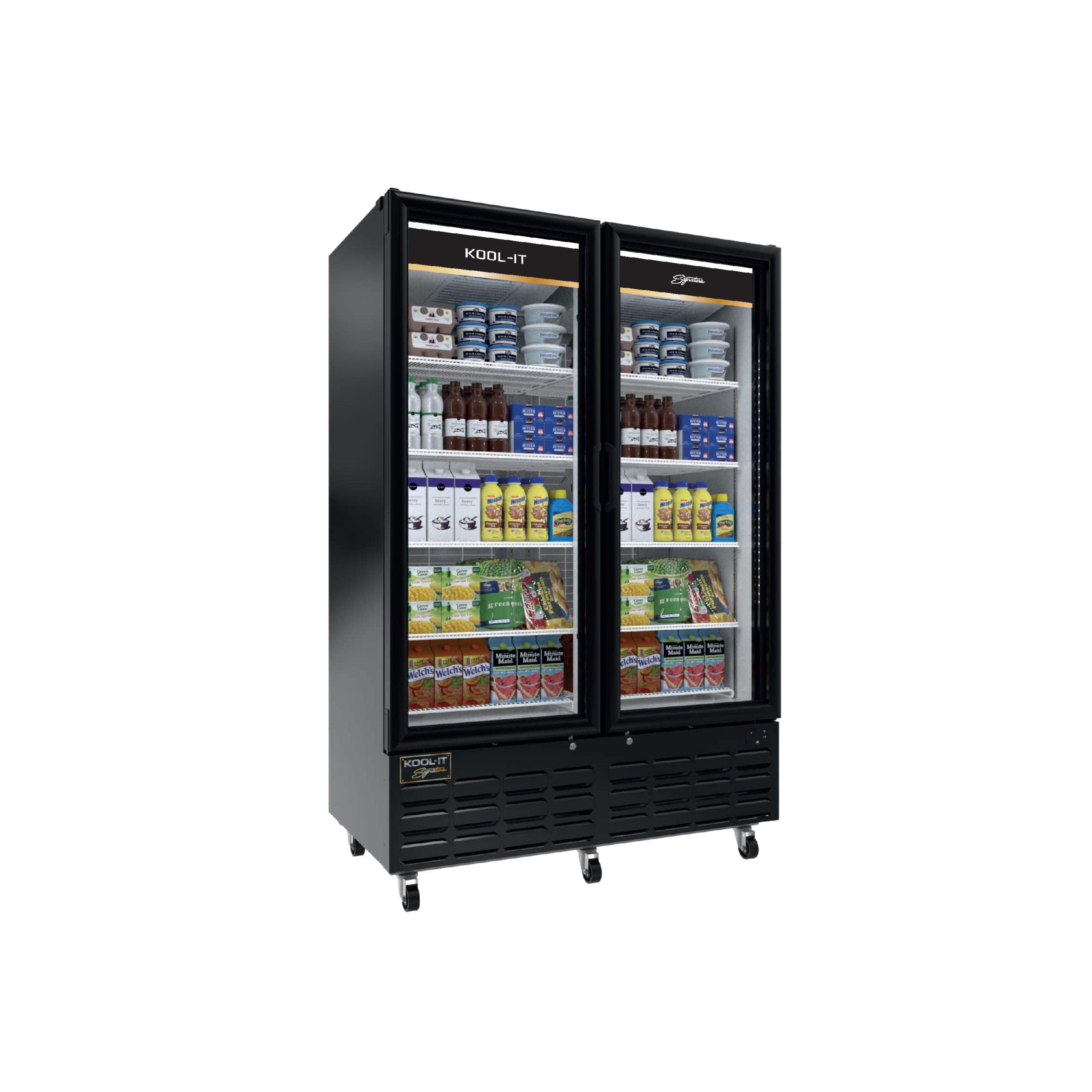 Kool-It - LX-46RB, 54" Double Glass Door Merchandiser Refrigerator