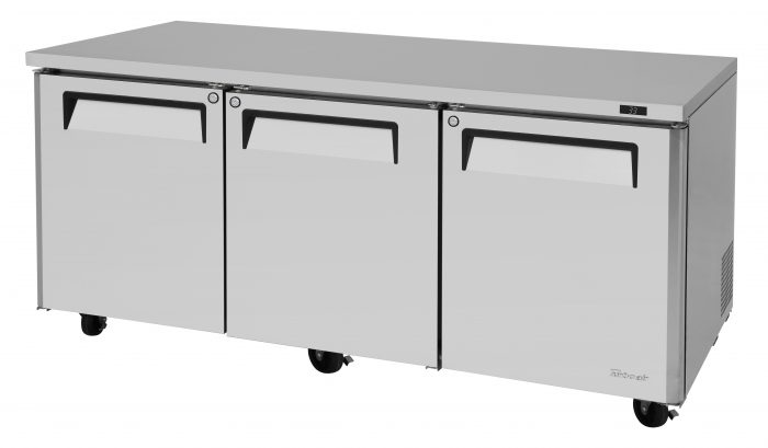 Turbo Air - MUR-72-N, 3 Solid Doors Undercounter Refrigerator