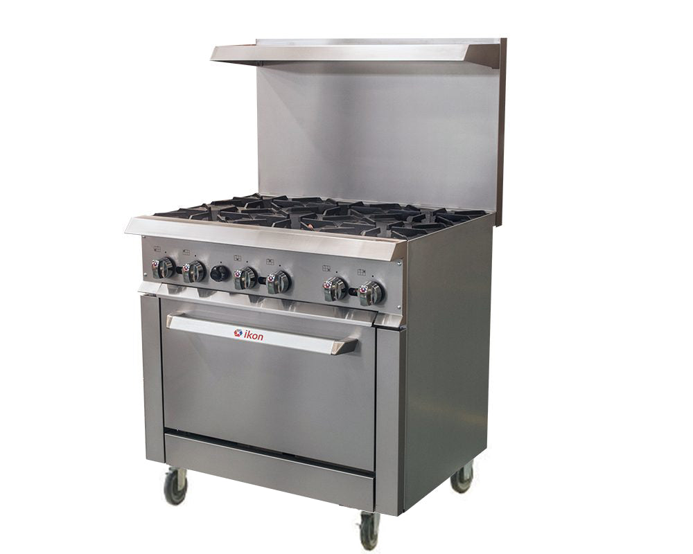 IKON - IR-6-36, 36" Gas Range With 6 Burners 213,000 BTU