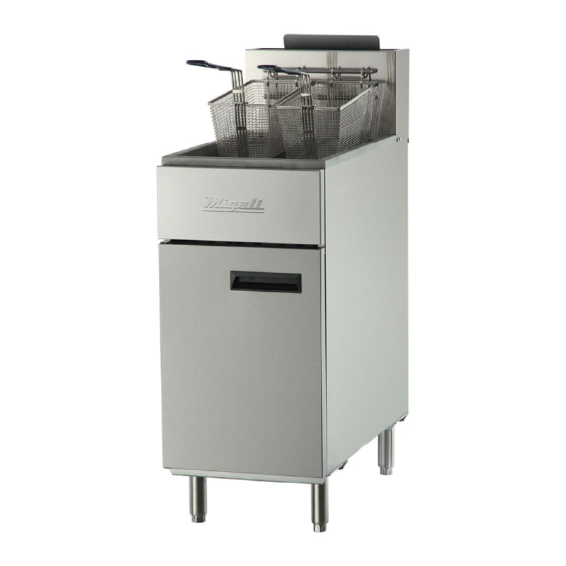 Migali C-F50-NG, NSF 50 Pounds Natural Gas Deep Fryer