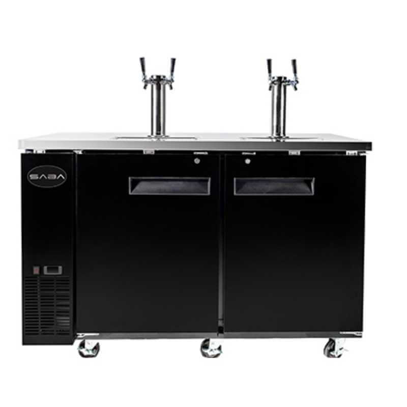 Saba - SDD-24-60 Commercial 60″ Beer Dispenser Refrigerator with (2) Double Tap