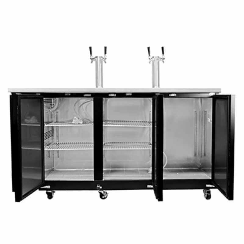 Saba - SDD-24-72 Commercial 72″ Beer Dispenser Refrigerator with (2) Double Tap
