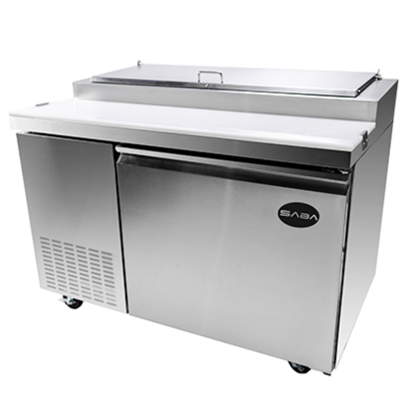 Saba - SPP-49-6 Commercial 49" 6 Pan Pizza Prep Table Refrigerator