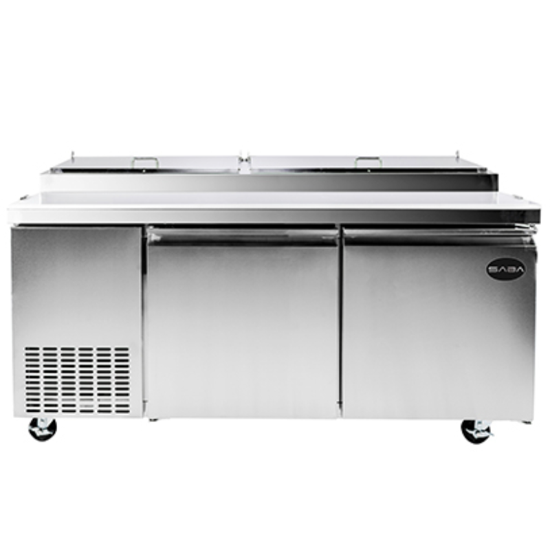 Saba - SPP-67-9 Commercial 67" 9 Pan Pizza Prep Table Refrigerator