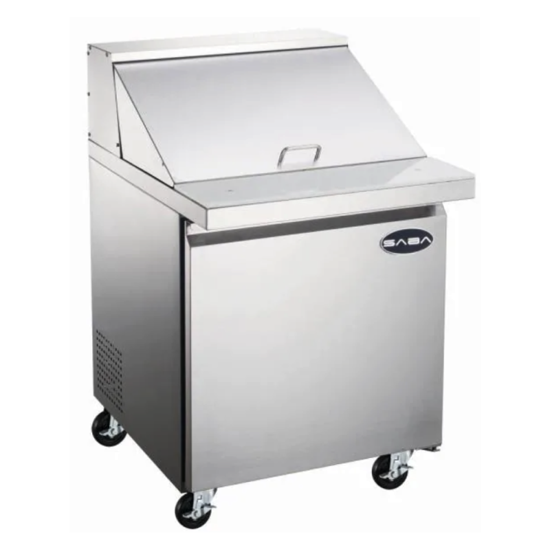 Saba - SPS-27-12M Commercial 27" 12 Pan Salad Sandwich Food Prep Table Refrigerator