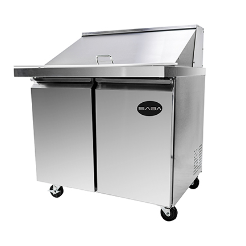 Saba - SPS-36-15M Commercial 36" 15 Pan Salad Sandwich Food Prep Table Refrigerator