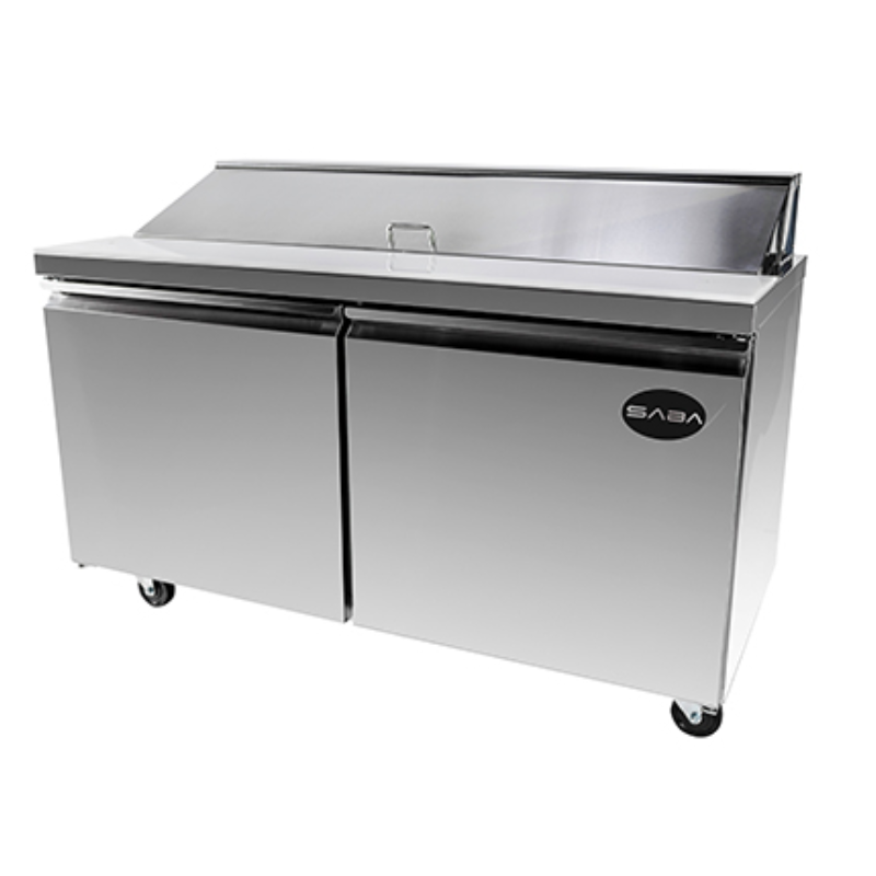 Saba 12 Cu. ft. Commercial Under Counter Freezer in Stainless Steel, Silver