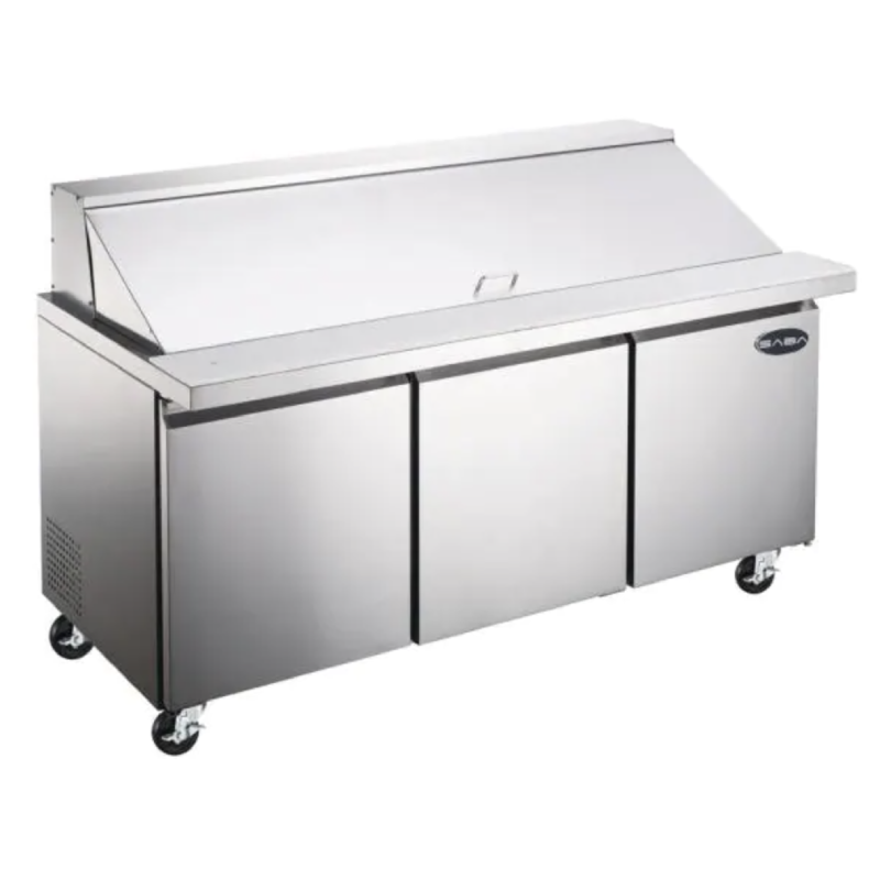 Saba - SPS-72-30M 70" Commercial 30 Pan Salad Sandwich Food Prep Table Refrigerator