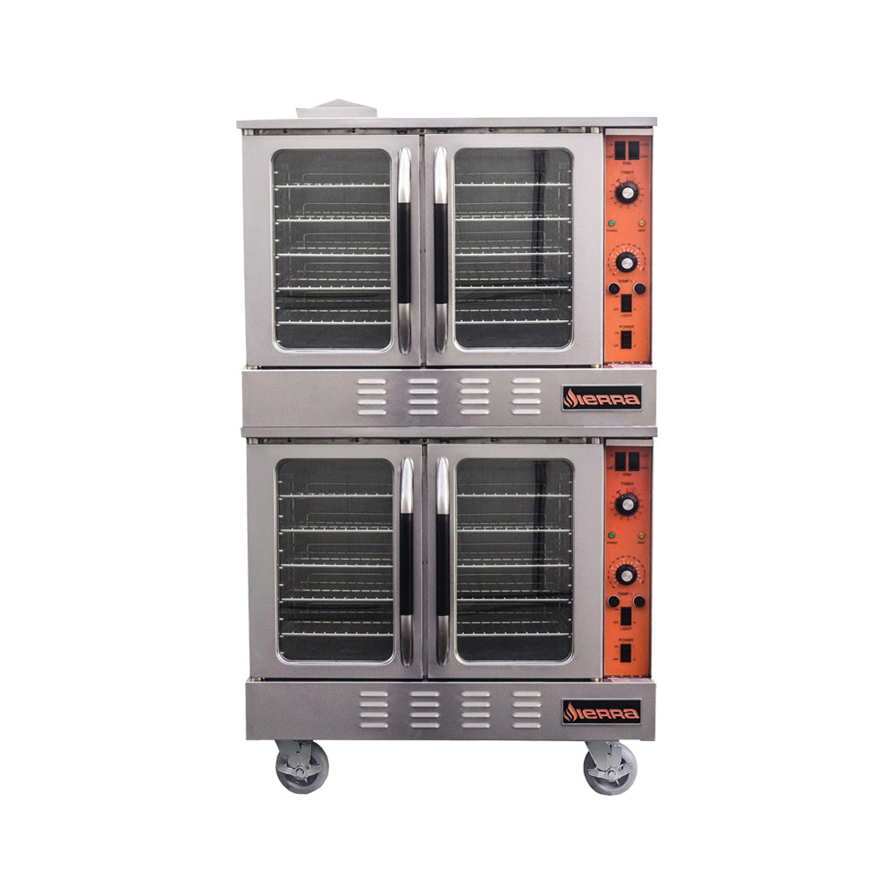 Sierra - SRCO-2, 38" Gas Convection Oven, with 4 Doors, Stainless Steel Construction
