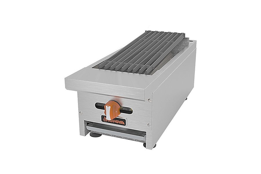 Sierra - SRRB-12, 12” Radiant Broiler, (4) steel “ ˜u t e d ” burners, with crumb tray