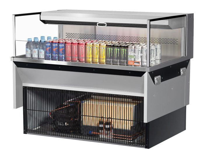 Turbo Air - TOM-48L-UF-S-1SI-N, 34-3/4"L Low Profile Glass Side Panel - European Straight / Stainless Steel