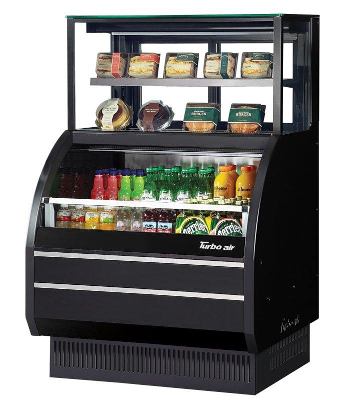 Turbo Air - TOM-W-40SB-UF-N, 39"L Open Display Combination Case - European Straight Front