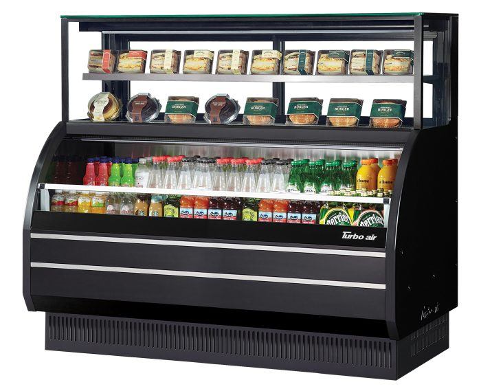 Turbo Air - TOM-W-60SB-UF-N, 62"L Open Display Combination Case - European Straight Front