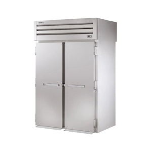 True STR2RRT89-2S-2S, Commercial 68" Two Section Roll Thru Refrigerator 2 Left Right Hinge Solid Doors