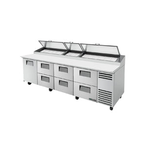 True TPP-AT-119D-6-HC, Commercial 119" Pizza Prep Table w/ Refrigerated Base, 115v