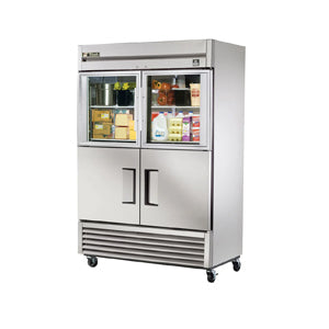 True TS-49-2-G-2-HC~FGD01, Commercial; 54 1/10" Reach-In Refrigerator Glass Doors and Solid Doors