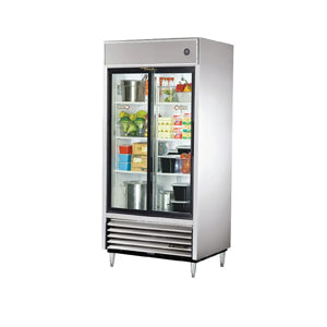True TSD-33G-HC-LD, Commercial 39 1/2" Reach-In Glass Doors Refrigerator Sliding Doors
