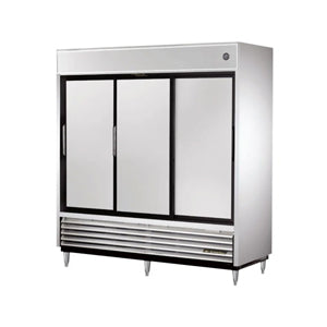 True TSD-69, Commercial 78 1/10" Reach-In Refrigerator Sliding Solid Doors 3 Section