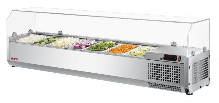 Turbo Air - CTST-1500G-N, Commercial E-line, Food prep, 59″ Countertop Salad Table