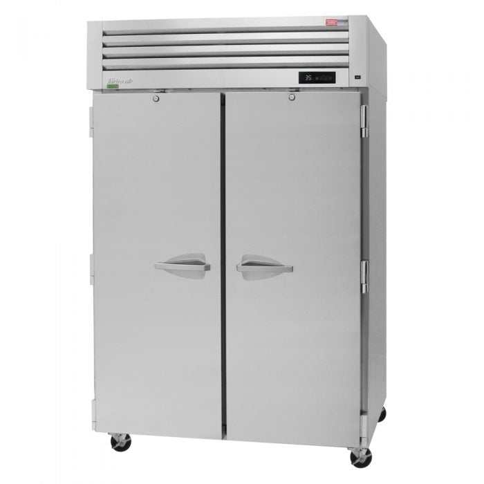Turbo Air - PRO-50R-PT-N, Commercial 51" 2 Solid Door Reach-In Refrigerator PRO Series Pass-Thru 2 Sections 50.64 cu.ft