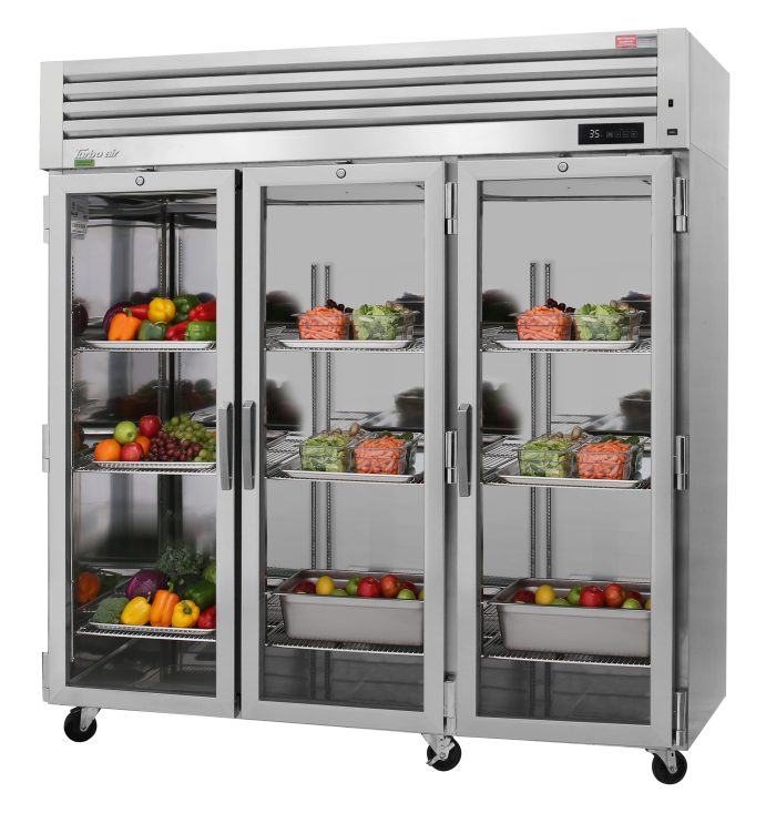Turbo Air - PRO-77R-G-N, Commercial PRO Series Refrigerator, reach-in, three-section, 75.69 cu. ft.