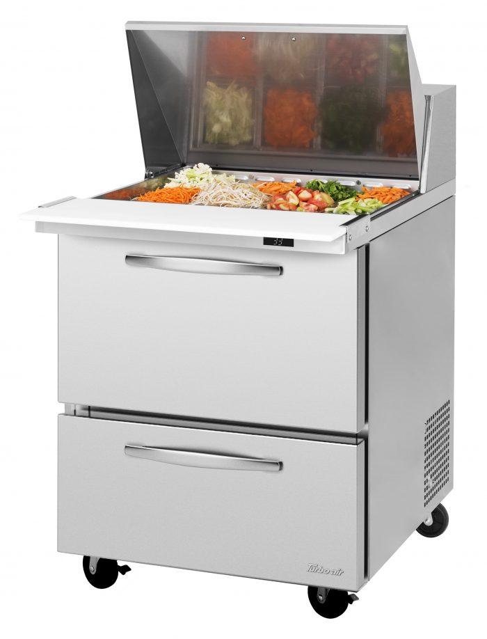 Turbo Air - PST-28-12-D2-N, Commercial PRO Series Mega Top Sandwich/Salad Prep Table, one-section