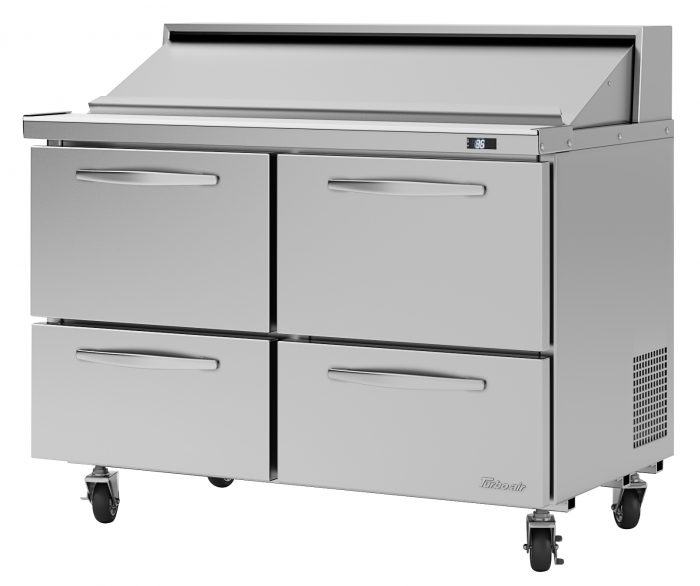 Turbo Air - PST-48-D4-N, Commercial PRO Series Sandwich/Salad Unit-Drawers, (4) drawers