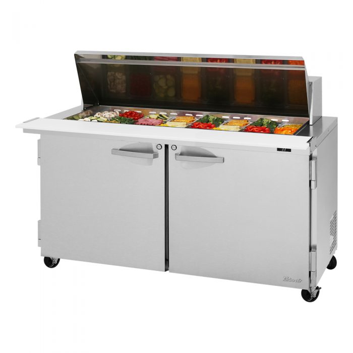 Turbo Air - PST-60-24-N, Commercial PRO Series Mega Top Sandwich/Salad Prep Table, two-section